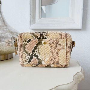 Madewell Snake Skin Print Leather Purse Transport Snakeskin Crossbody Bag